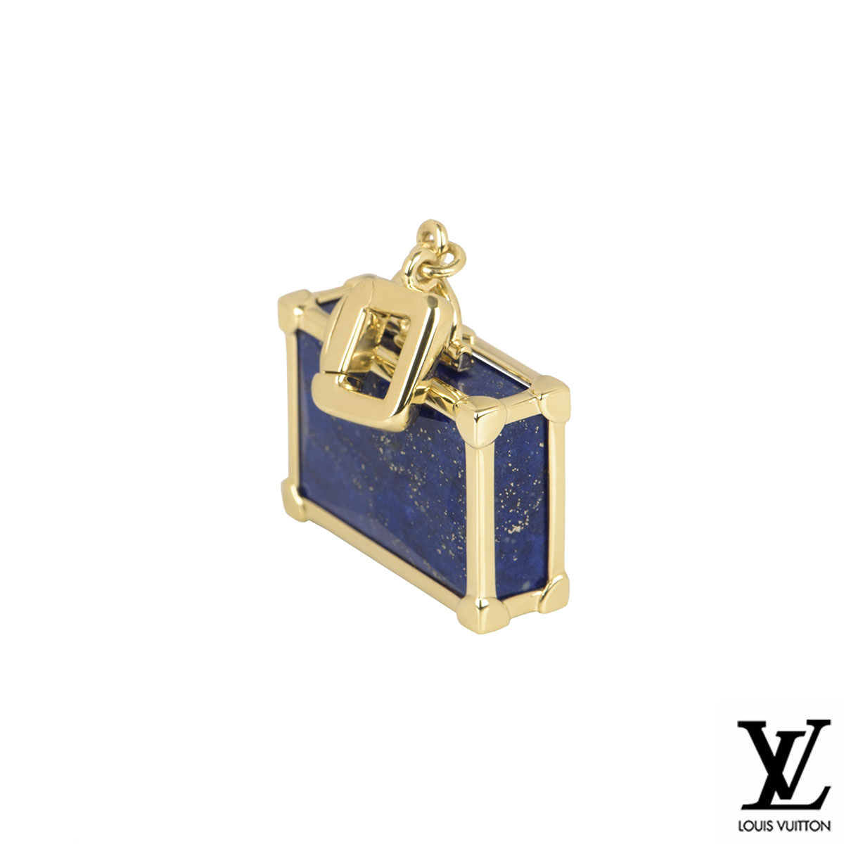 Louis Vuitton onyx steamer bag charm in 18k yellow gold